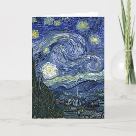 Starry Night von Van Gogh Karte (Vorderseite)