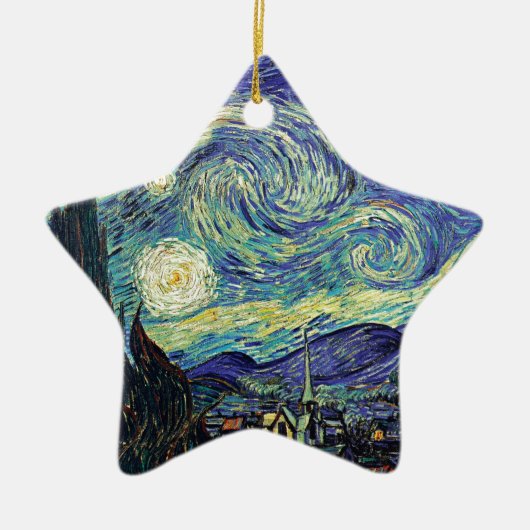 Starry Night von van Gogh Keramikornament (Vorne)