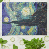 Starry Night von van Gogh Küchentuch (Gefaltet)