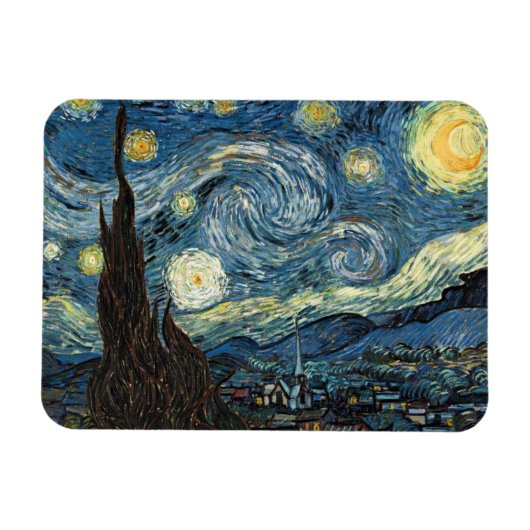 Starry Night von Van Gogh Magnet (Horizontal)