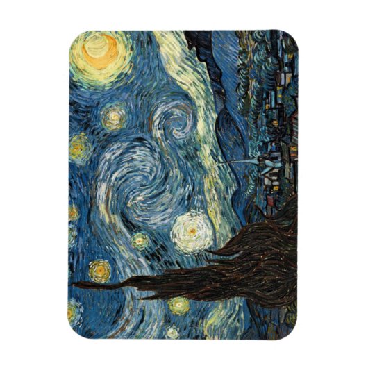 Starry Night von Van Gogh Magnet (Vertikal)