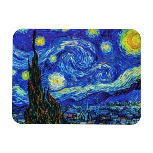 Starry Night von Van Gogh, Magnet (Horizontal)