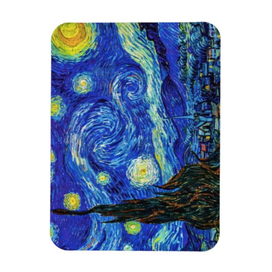 Starry Night von Van Gogh, Magnet (Vertikal)