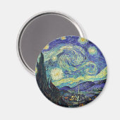 Starry Night von van Gogh Magnet (Vorderseite/Rückseite)