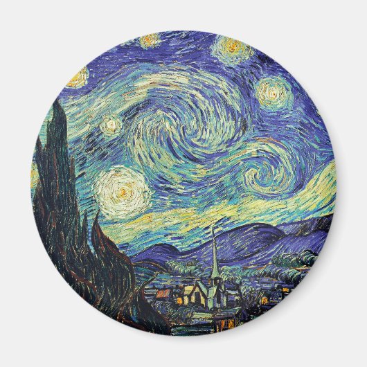 Starry Night von van Gogh Magnet (Vorne)