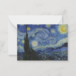 "Starry Night" von Van Gogh Mitteilungskarte