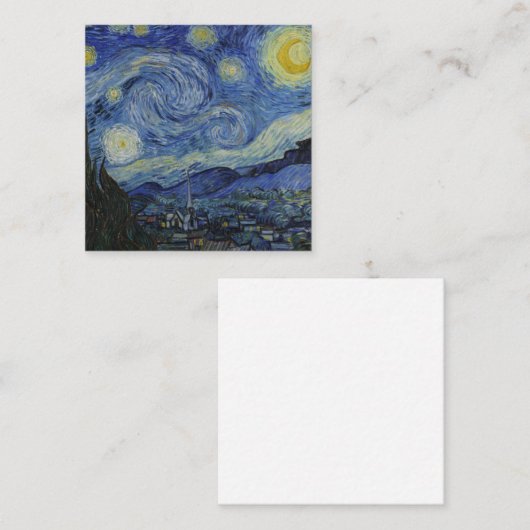 "Starry Night" von Van Gogh Mitteilungskarte (Vorne/Hinten)
