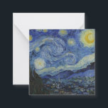 "Starry Night" von Van Gogh Mitteilungskarte<br><div class="desc">Dieses Design zeichnet sich durch eine hochauflösende,  unveränderte und unbearbeitete Reproduktion von Van Goghs berühmtem "Starry Night" Gemälde aus.</div>