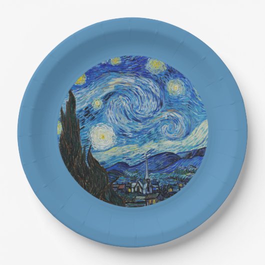 Starry Night von van Gogh Paper Tellers Pappteller (Vorderseite)