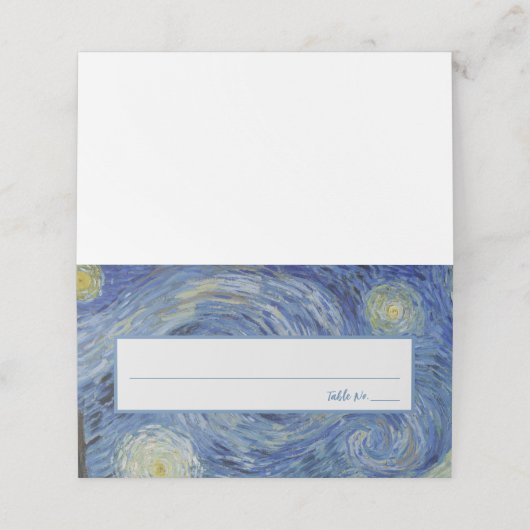 "Starry Night" von Van Gogh Platzkarte (Außenseite Aufgefaltet)