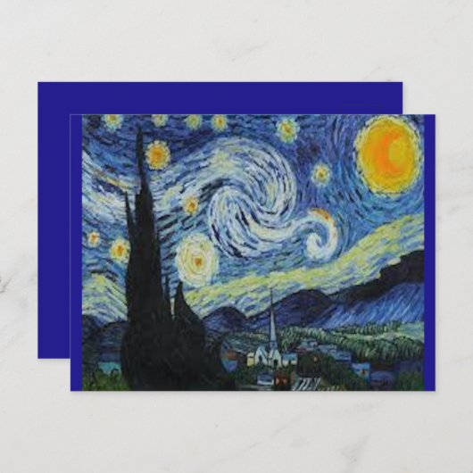 Starry Night von Van Gogh Postkarte (Vorne/Hinten)