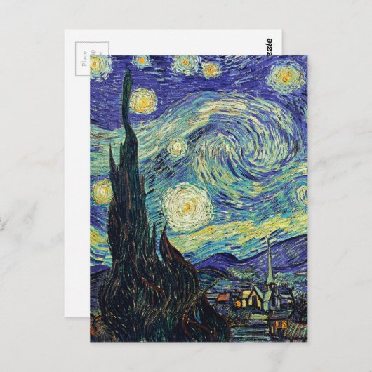 Starry Night von van Gogh Postkarte (Vorne/Hinten)