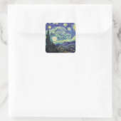 Starry Night von van Gogh Quadratischer Aufkleber (Tasche)