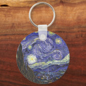 Starry Night von Van Gogh runden Schlüsselanhänger (Vorderseite)