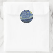 "Starry Night" von Van Gogh Runder Aufkleber (Tasche)