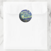 Starry Night von van Gogh Runder Aufkleber (Tasche)