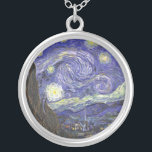 Starry Night von Van Gogh runder Halskette<br><div class="desc">Starry Night von Van Gogh für den Kunstliebhaber oder Träumer in Ihrem Leben.</div>