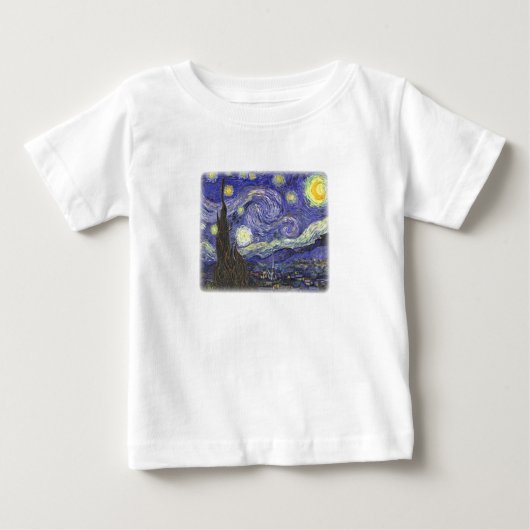Starry Night von Van Gogh Säugling T - Shirt (Vorderseite)