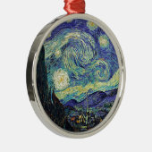 Starry Night von van Gogh Silbernes Ornament (Rechts)