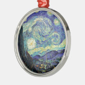 Starry Night von van Gogh Silbernes Ornament (Links)