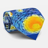 Starry Night von Van Gogh - Swirling Sky Krawatte (Gerollt)
