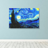 Starry Night von Van Gogh Triple Panel Canvas Prin Leinwanddruck (Insitu (Holzboden))