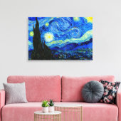 Starry Night von Van Gogh Triple Panel Canvas Prin Leinwanddruck (Insitu (Wohnzimmer))
