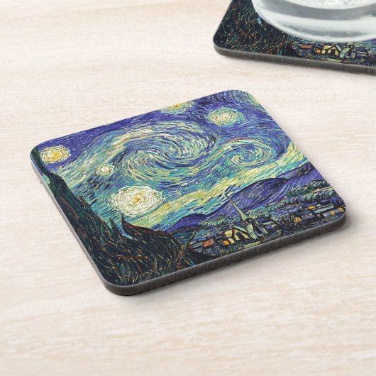 Starry Night von van Gogh Untersetzer (Linke Seite)