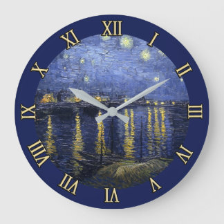 Starry Night von van Gogh Wall Clock Große Wanduhr