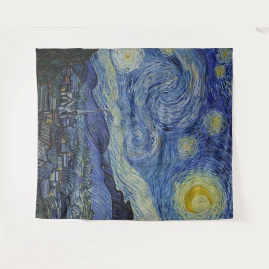 "Starry Night" von Van Gogh Wandteppich (Vorderseite (Horizontal))