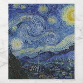"Starry Night" von Van Gogh Weinetikett (Einzelnes Label)