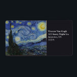 Starry Night von Vincent Van Gogh<br><div class="desc">Die Starry Night von Vincent Van Gogh, Öl auf der Leinwand 1889, ist ein Landschaftsbild, das von einem großen Wirbel glänzender Sterne über einer Landschaft von entlegener Stadt und sanften Hügeln zeichnet. Im Vordergrund steht ein Zypressenbaum aus Single wie eine dunkelgrüne Flamme. Van Gogh malte sein sternenförmiges Meisterwerk nicht aus...</div>