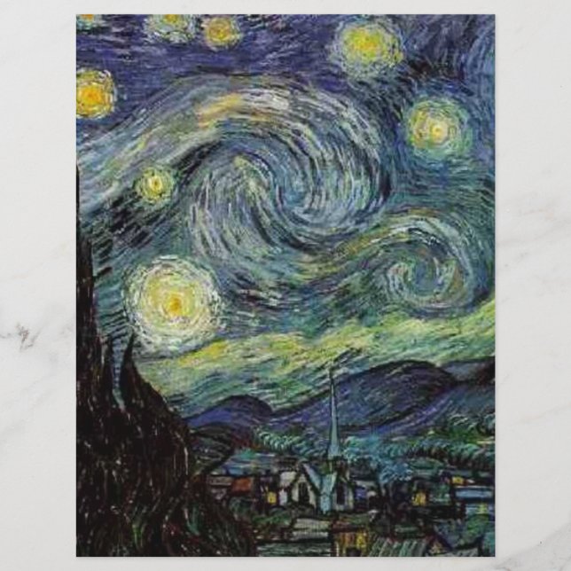 Starry Night von Vincent van Gogh. (Vorderseite)
