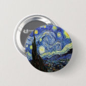 Starry Night von Vincent Van Gogh 1889 Button (Vorne & Hinten)