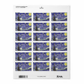 Starry Night von Vincent van Gogh Adressaufkleber (Vorne)