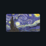 Starry Night von Vincent van Gogh Adressaufkleber<br><div class="desc">Dieses Gemälde mit dem Titel "Starry Night" wird von dem berühmten Künstler Vincent van Gogh gemacht. Über Vincent van Gogh sah Vincent van Gogh Farbe als das wichtigste Symbol des Ausdrucks. Es gibt einen Grund, warum sich seine Kunst mit den Zuschauern verbindet, weil van Gogh entschlossen war, Glück zu geben,...</div>