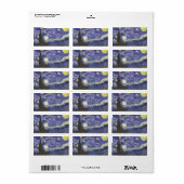 Starry Night von Vincent van Gogh Adressaufkleber (Vorne)