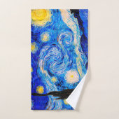 Starry Night von Vincent Van Gogh Badhandtuch Set (Handtuch)