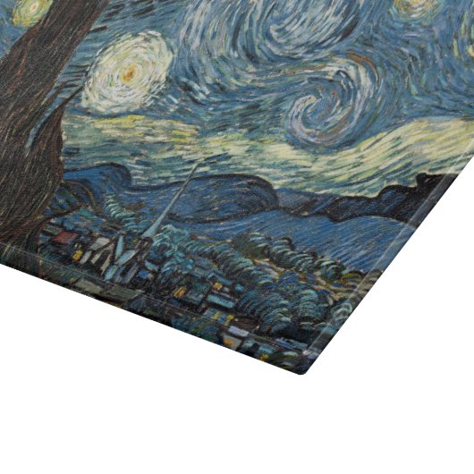 Starry Night von Vincent van Gogh, berühmt für sei Schneidebrett (Ecke)