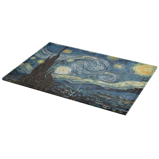 Starry Night von Vincent van Gogh, berühmt für sei Schneidebrett (Ecke)