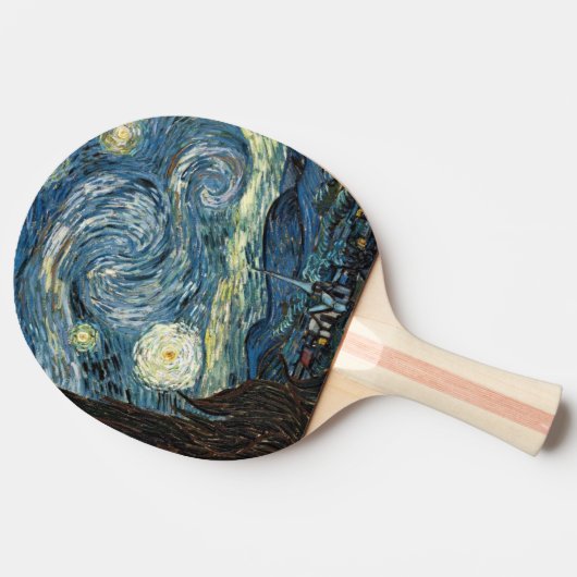 Starry Night von Vincent van Gogh. Berühmte Kunst Tischtennis Schläger (Seitenansicht)