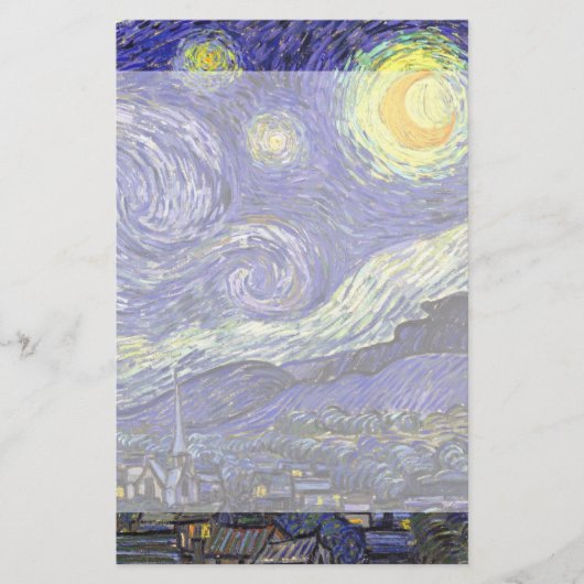 Starry Night von Vincent van Gogh Briefpapier (Vorderseite)