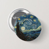 Starry Night von Vincent Van Gogh Button (Vorne & Hinten)