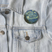 Starry Night von Vincent Van Gogh Button (Beispiel)