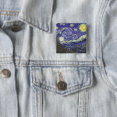 Starry Night von Vincent van Gogh Button (Beispiel)
