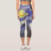Starry Night von Vincent van Gogh Capri Leggings (Rückseite)