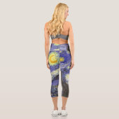 Starry Night von Vincent van Gogh Capri Leggings (Rückseite)