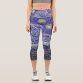 Starry Night von Vincent van Gogh Capri Leggings (Vorderseite)