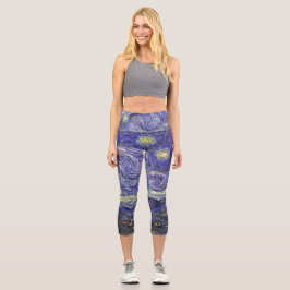 Starry Night von Vincent van Gogh Capri Leggings