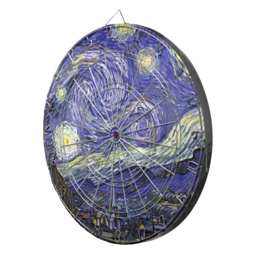 Starry Night von Vincent van Gogh Dartscheibe (Vorderseite rechts)